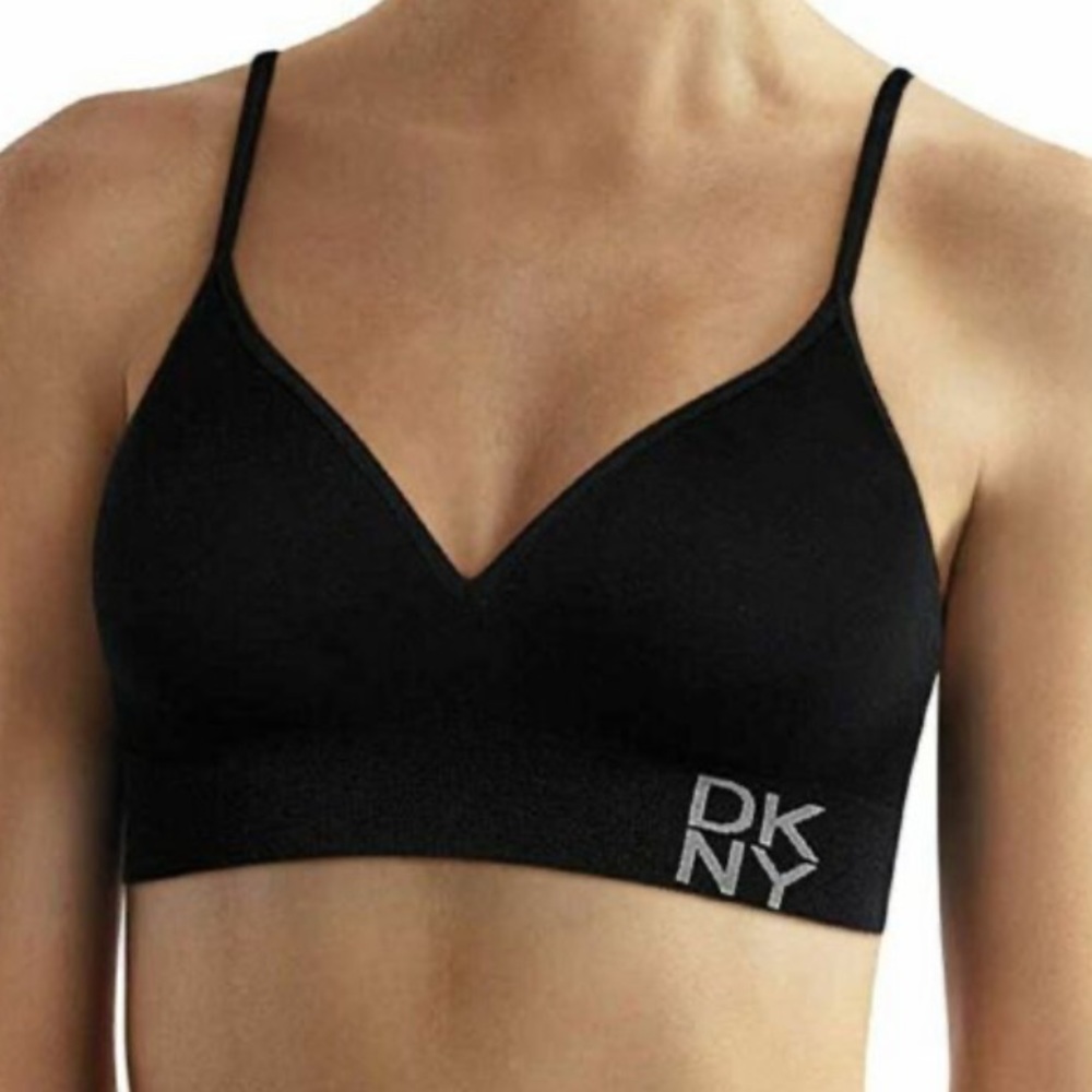 DKNY Women's Energy Seamless Bralette Everyday Black Bra